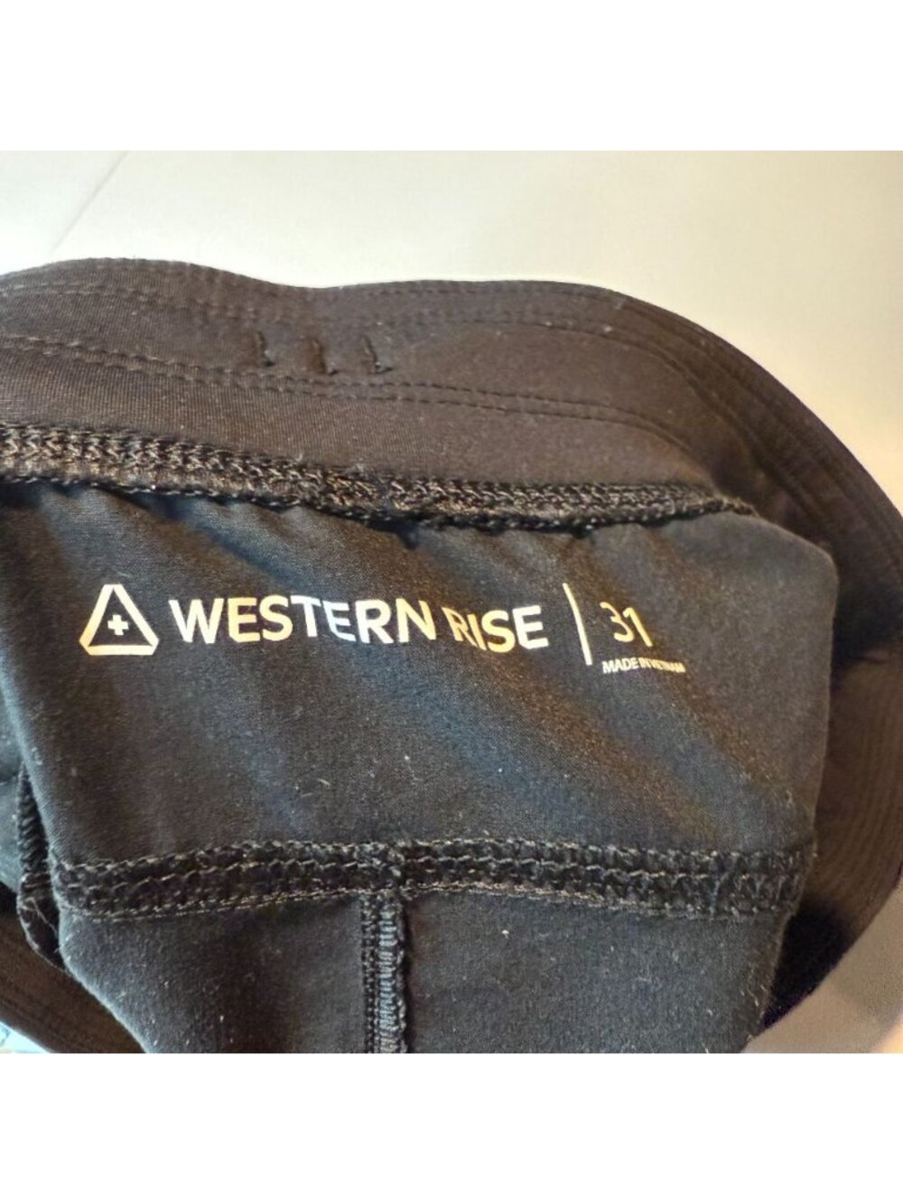 Western Rise Men 31 Athletic Shorts Performance Black Activewear Gym Stretch - Picture 3 of 9
